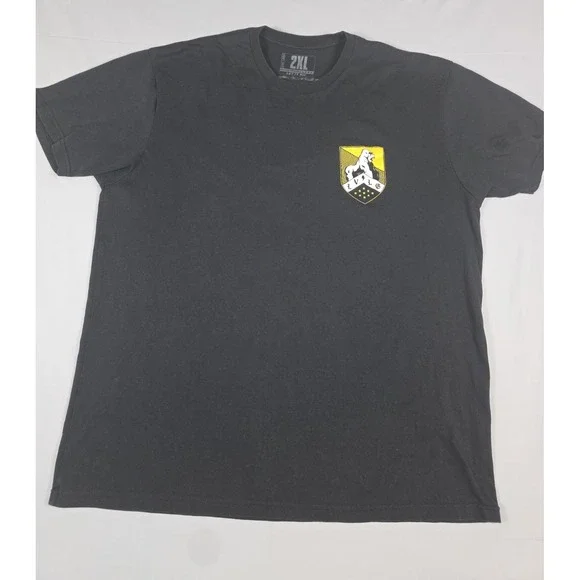 Live Large 2XL Black Short Sleeve Graphic Tee Lifting Powerlifting Gym T-Shirt - Picture 1 of 6